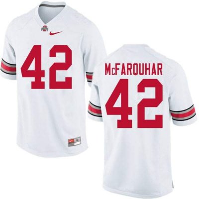 Men's Ohio State Buckeyes #42 Lloyd McFarquhar White Nike NCAA College Football Jersey For Fans ZGU0744UC